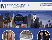 Tablet Screenshot of mirandarightslawfirm.com